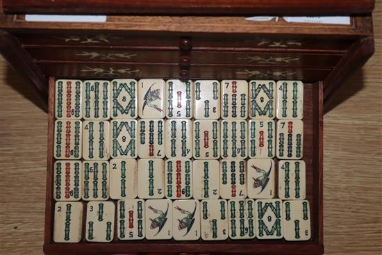 An inlaid mah jong set